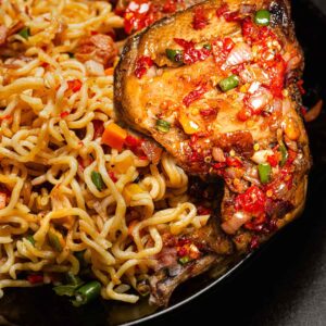 Noodles with Egg, Turkey, & Chicken